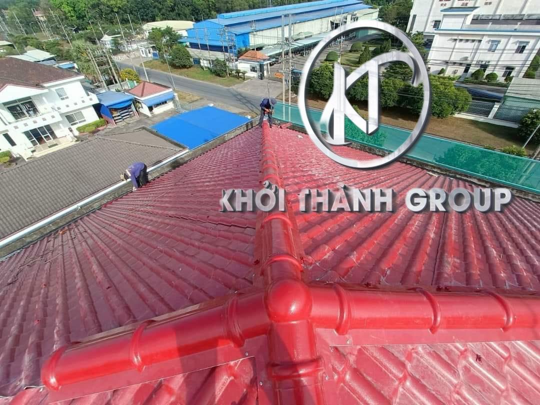 Công trình sử dụng tôn ngói nhựa đỏ đô