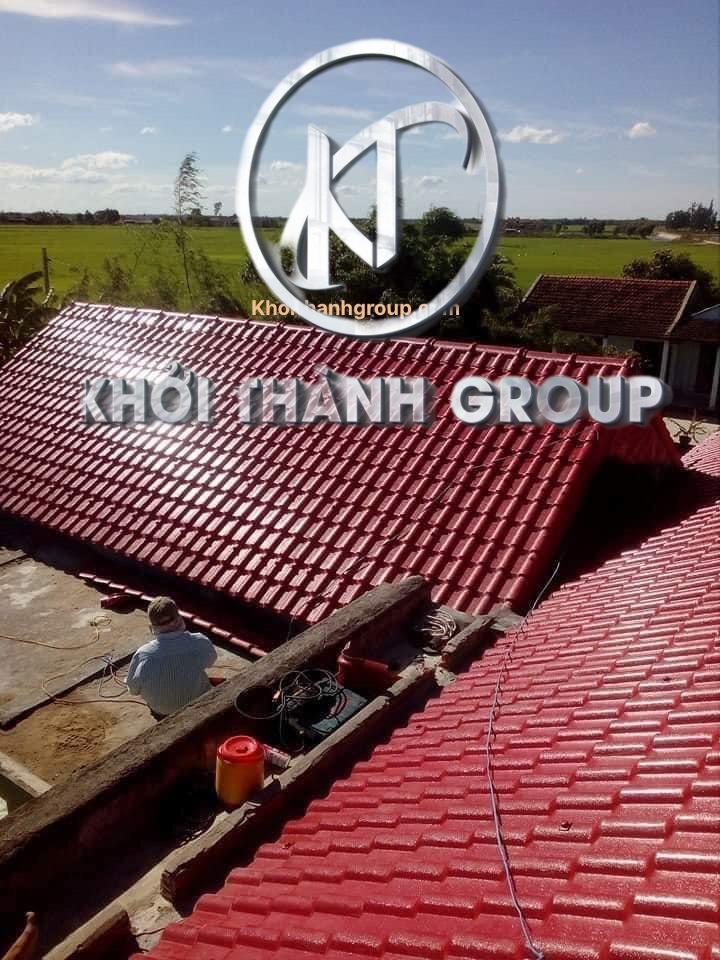 Công trình sử dụng tôn ngói nhựa đỏ đô