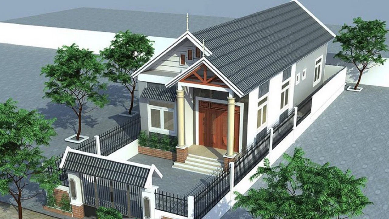 15+ mẫu nhà cấp 4 chữ I mái tôn đẹp