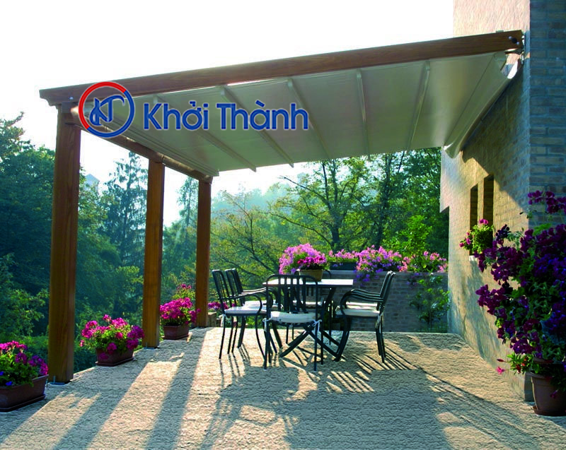 mái tôn mái che sân trước đẹp