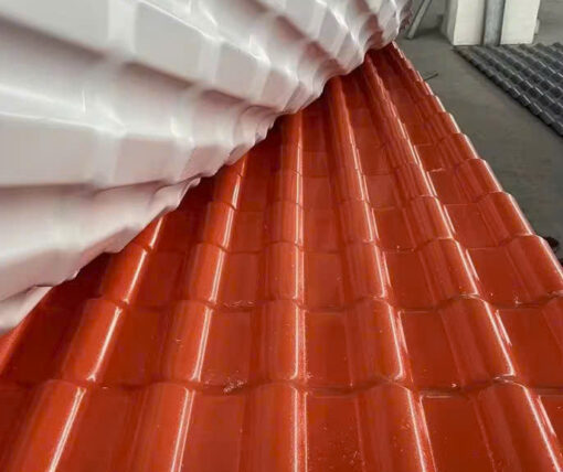 Ngói nhựa PVC/ASA màu đỏ ngói