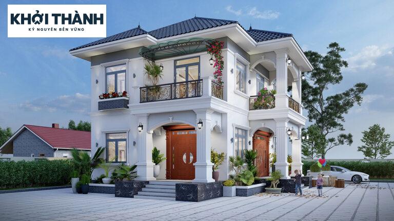 10 mẫu nhà biệt thự lợp tôn nhựa ấn tượng