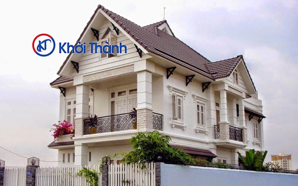 mẫu nhà phố lợp tôn nhựa