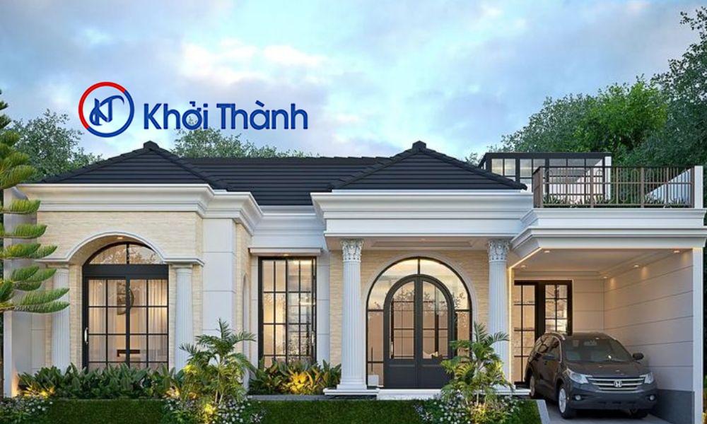 Nhà cấp 4 tôn nhựa tích hợp không gian xanh