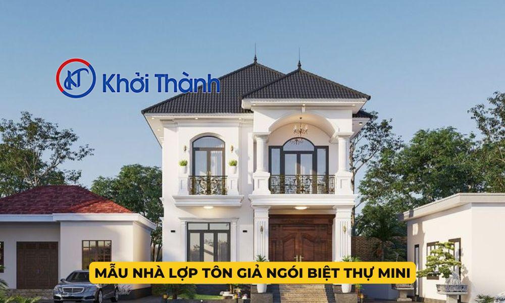 Mẫu nhà lợp tôn giả ngói biệt thự mini