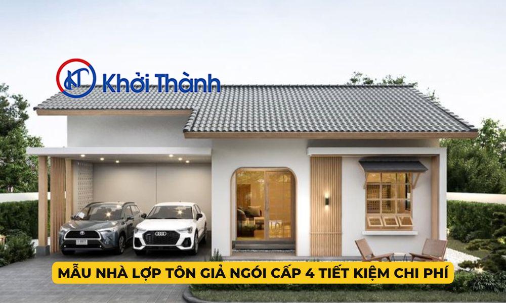 Mẫu nhà lợp tôn giả ngói cấp 4 tiết kiệm chi phí