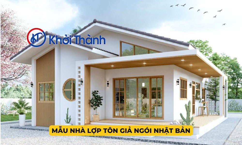 Mẫu nhà lợp tôn giả ngói Nhật Bản