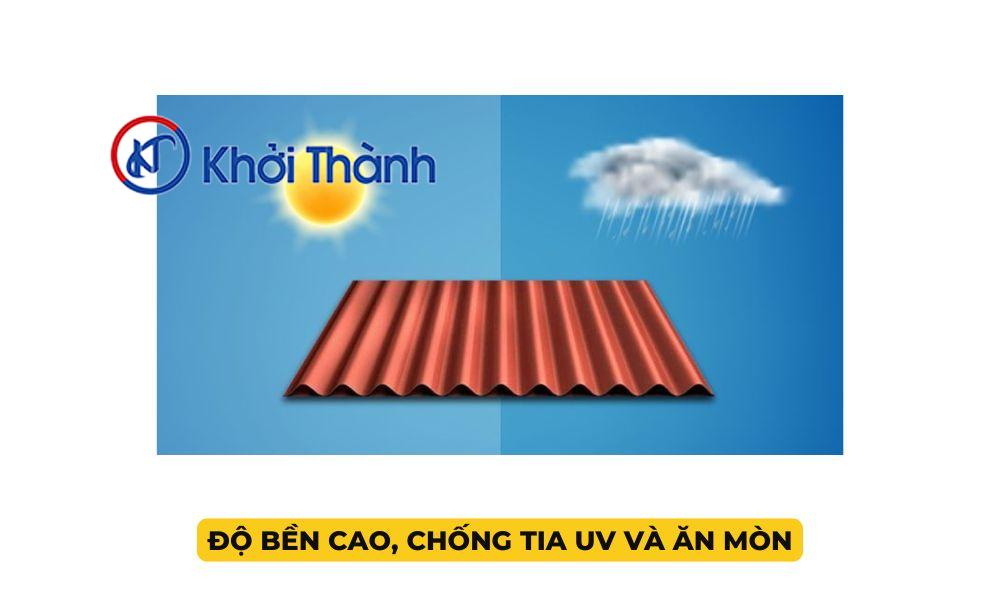 Độ bền cao, chống tia UV và ăn mòn