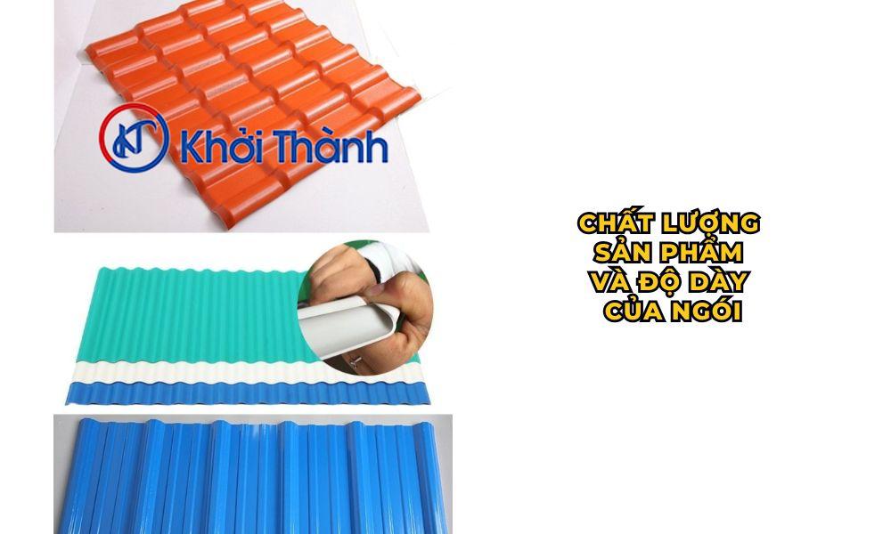 Chất lượng sản phẩm và độ dày của ngói