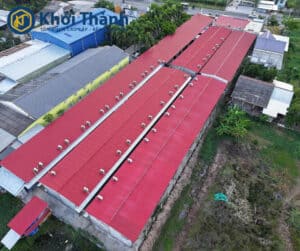Công trình nhà trọ lợp tôn nhựa