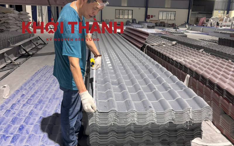 Quy trình sản xuất tôn Nhựa chuẩn Nhật tại Khởi Thành