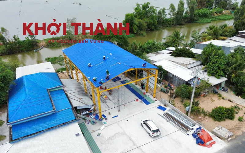 Công trình nhà trọ lợp tôn nhựa