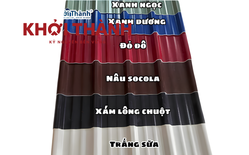 ảng màu tôn nhựa lợp mái giá rẻ tại Trà Vinh