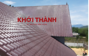 Tôn nhựa lợp mái giá rẻ tại Trà Vinh màu nâu socola