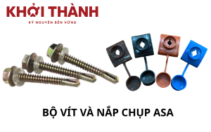 Nên sử dụng vít và nắp chụp khi thi công tôn nhựa