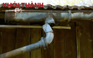 Máng xối inox bị rỉ sét