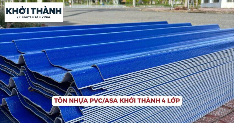 Tôn nhựa PVC/ASA Khởi Thành 4 lớp giúp chống nóng, chống ăn mòn hiệu quả