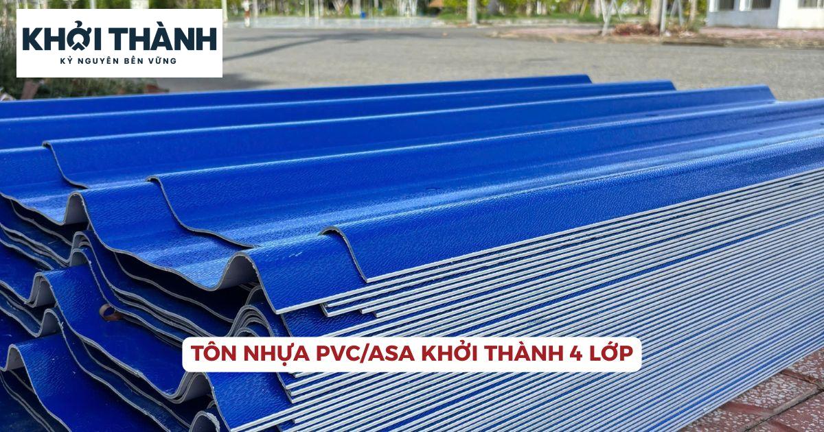 Tôn nhựa PVC/ASA Khởi Thành 4 lớp giúp chống nóng, chống ăn mòn hiệu quả