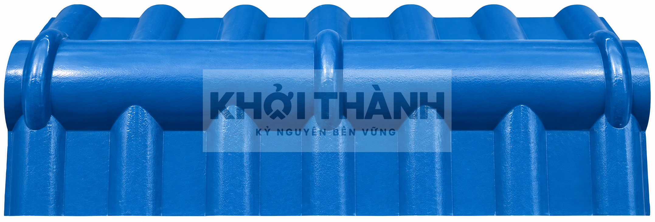 Tấm úp nóc ngói theo catalogue Khởi Thành – minh họa màu xanh
