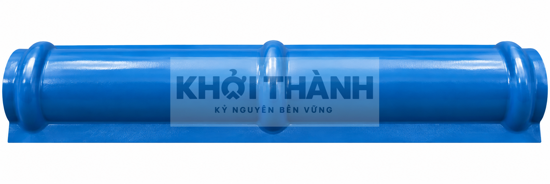 Tấm ốp sườn ngói theo catalogue Khởi Thành – minh họa màu xanh