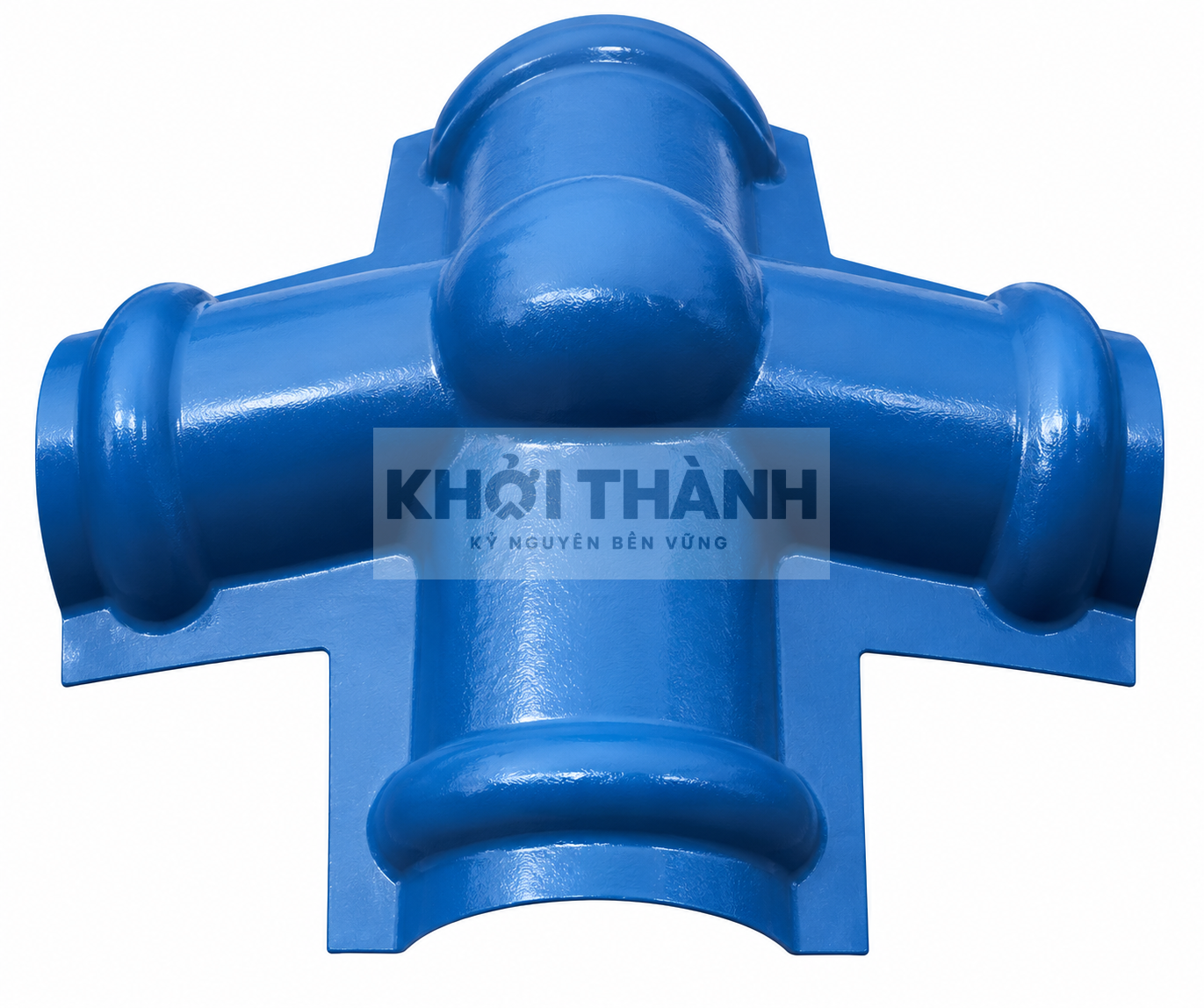 Tấm chạc 4 ngói theo catalogue Khởi Thành – minh họa màu xanh