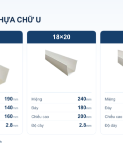 Máng xối chữ U Khởi Thành – ba quy cách