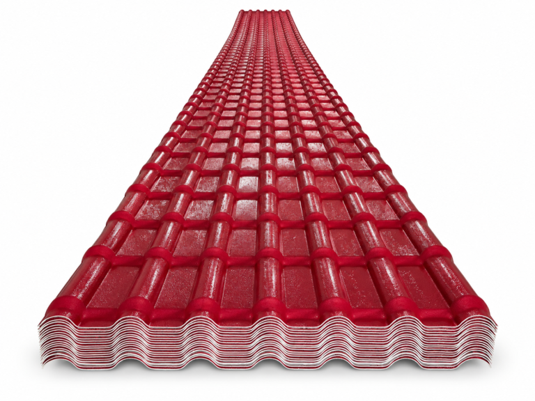 Ngói nhựa PVC/ASA 4 lớp màu đỏ đô