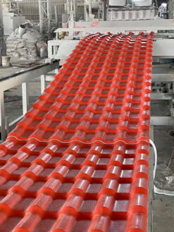 Ngói nhựa PVC/ASA 4 lớp màu đỏ cam