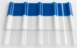 Tấm lấy sáng composite FRP ba màu xanh, trắng sữa và trong — ảnh minh họa từ mẫu