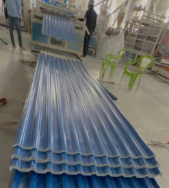 Tôn nhựa PVC/ASA 4 lớp 11 sóng vuông màu xanh dương