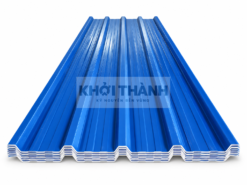 Tôn nhựa PVC/ASA 4 lớp 5 sóng vuông màu xanh dương